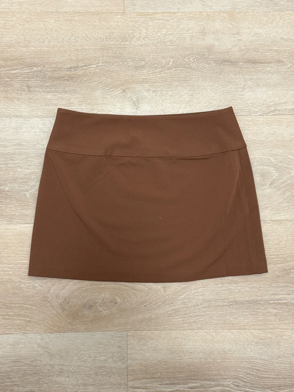 Brown Women's Mini Skirt - Classic Straight Silhouette